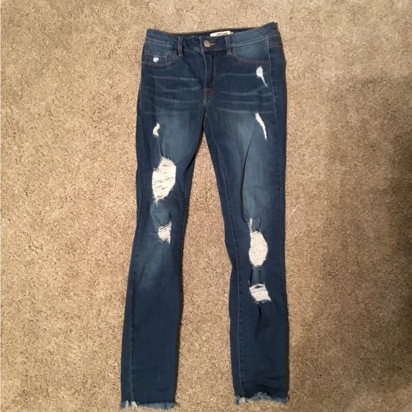 Refuge Stretchy Destroyed Jeans - Picture 1 of 2